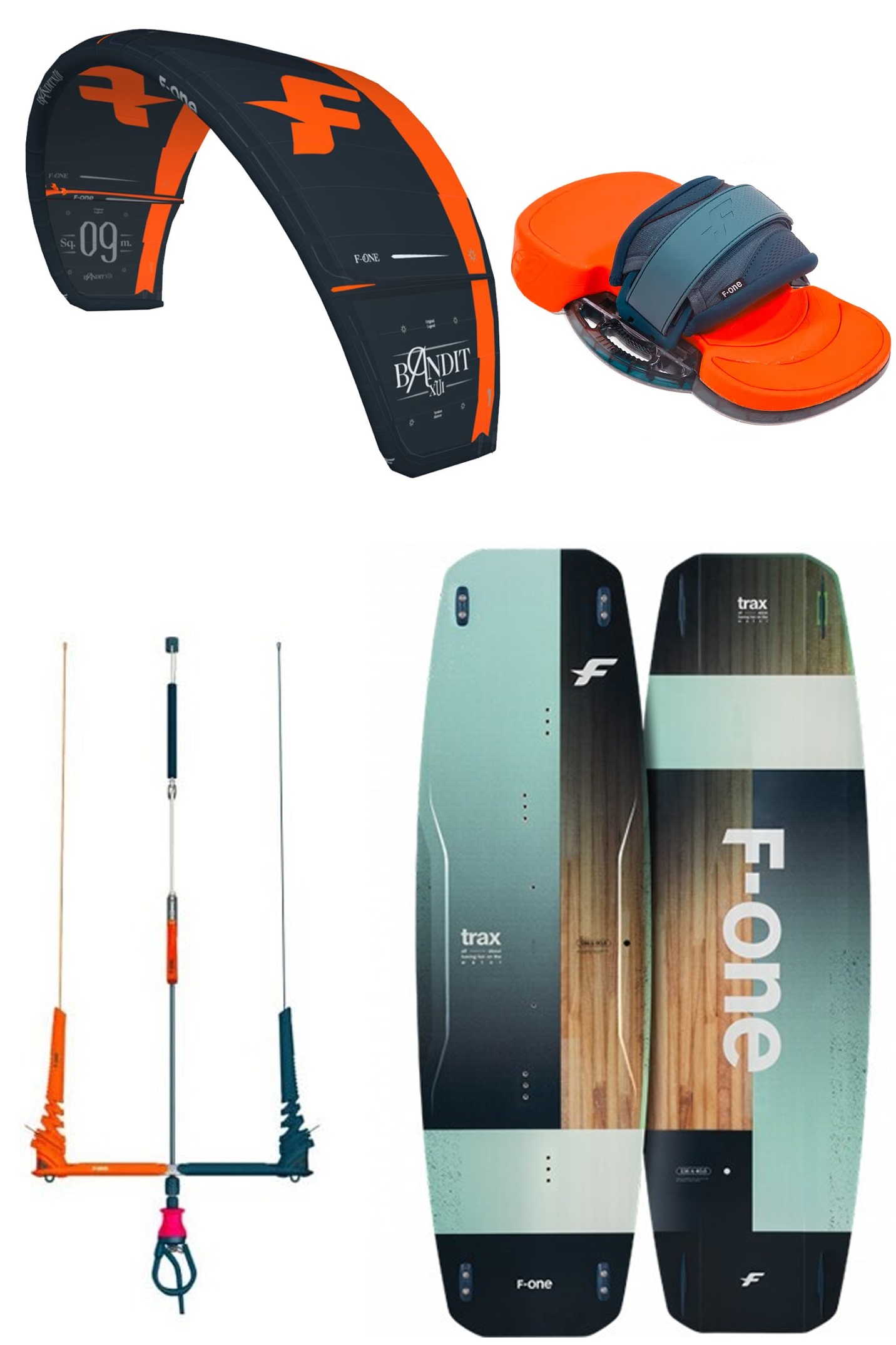 F-One-Bandit XVI + Trax Kitesurf Set