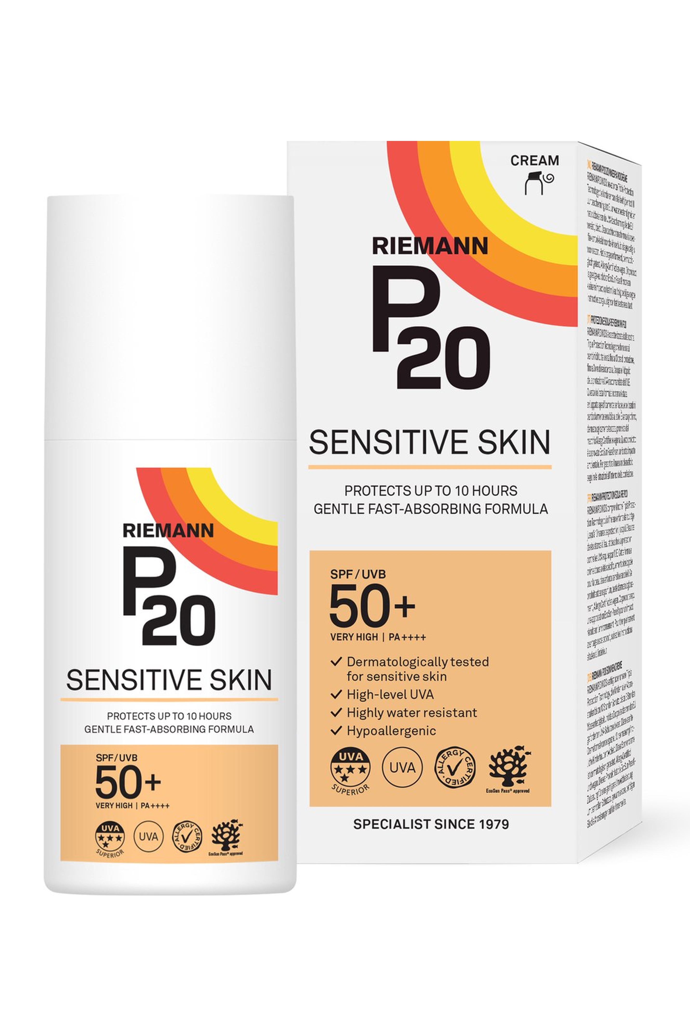 Riemann-P20 Sunscreen Sensitive SPF50+ Cream 200ml