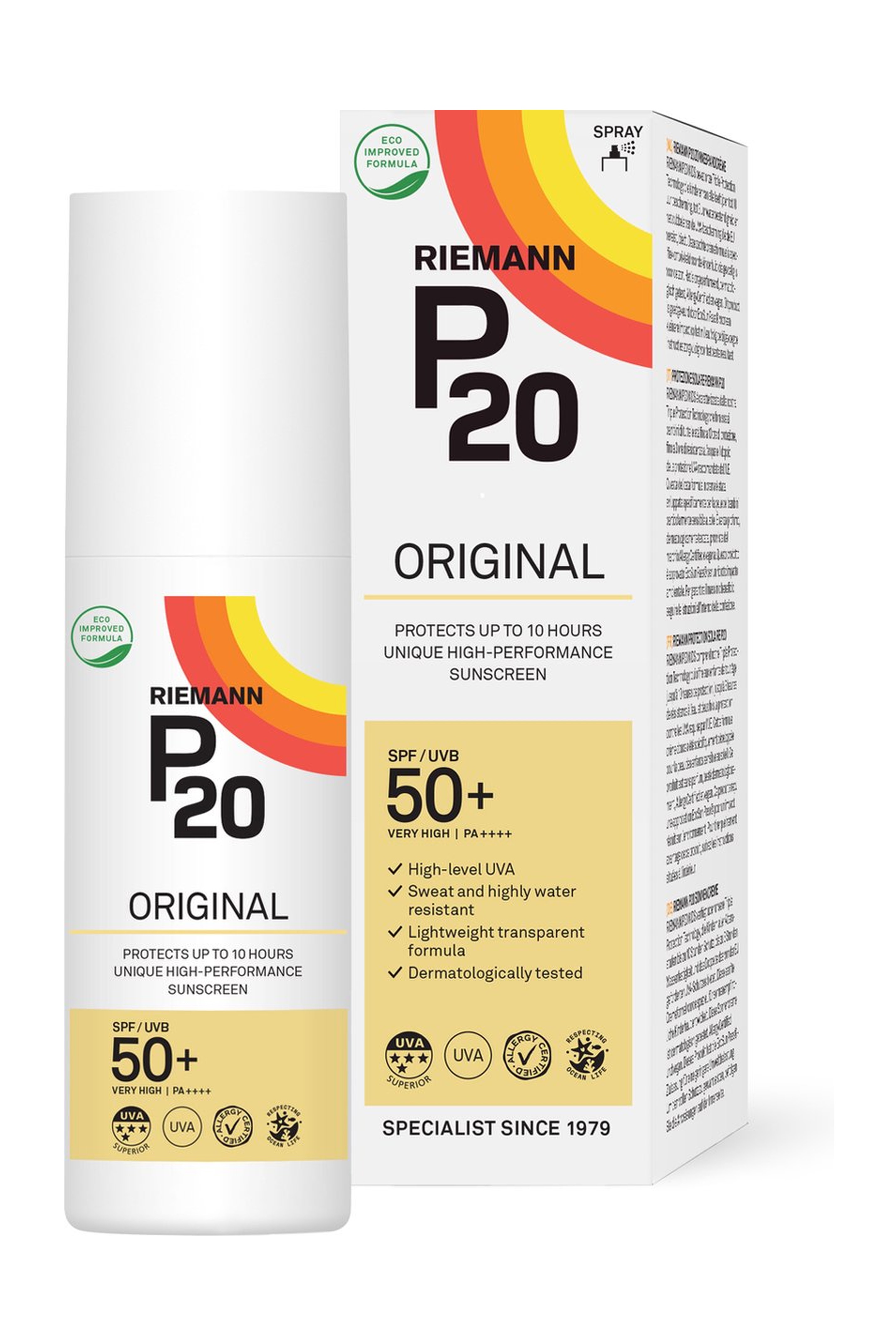 Riemann-P20 Sunscreen SPF50+ Spray 85ml